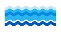 Deep Blue Wavy Lines, Classic Horizontal Water Pattern, vector design Generative AI Royalty Free Stock Photo