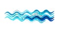 Deep Blue Wavy Pattern. Abstract Fluid Water Movement Background, vector design Generative AI Royalty Free Stock Photo
