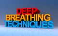 deep breathing techniques on blue