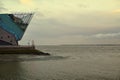 The Deep building in Hull with River Humber and cloudy sky in late afternoon Royalty Free Stock Photo