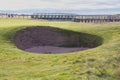 Deep bunker on a Scottish Links golf course Royalty Free Stock Photo