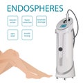 Deep Cellulite Reduction Body Contouring Face Lifting Endospheres apparatus.Physiotherapy Royalty Free Stock Photo