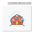 Deep cleaning color icon