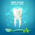 Deep Cleaning Dental Care Background Poster