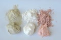 Beauty spa face mask - pink, green, red clay, kaolin and activated charcoal