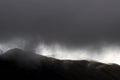 Deep clouds above the mountains