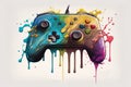 Deep colorful melting splash controller