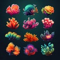 deep coral sea ai generated