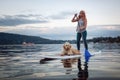 Deep Cove Paddle with Dog Royalty Free Stock Photo