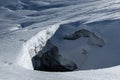 Deep cracks on the Dachstein glacier - mountains, Austria, Alps