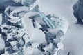 Deep crevasses in the Aletsch glacier.