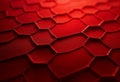Deep Crimson Hexagonal Pattern on Nano Suit Material