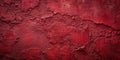 Deep crimson wall texture a rustic, weathered surface with cracked and peeling paint. Generative AI Royalty Free Stock Photo