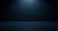 Deep dark blue studio background with a faint spotlight effect at the top image photo Royalty Free Stock Photo