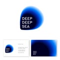 Deep Deep Sea logo. Sea Travel club logo. Blue Hole emblem. Diving, free diving, dive gear emblem.