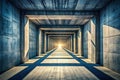 A Deep Dive into Abstract Architecture Exploring a Square Concrete Tunnels Industrial Design and Geometric Patterns