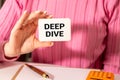 Deep Dive - exhaustive investigation, study, or analysis Royalty Free Stock Photo