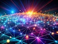 A Deep Dive into the Luminous AI Network Exploring Abstract Digital Nodes and Connections in Conceptual Art Royalty Free Stock Photo
