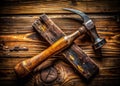 A Deep Dive into a Vintage Carpenters Workshop Aged Tools Weathered Wood and the Essence of Craftsmanship Royalty Free Stock Photo