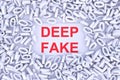 DEEP FAKE concept scattered binary code 3D