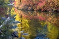 Deep Fall Colors Wenatchee River Washin Royalty Free Stock Photo