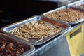 Deep fire worm,  yunnan local food Royalty Free Stock Photo
