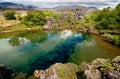 Deep fissure in the lake