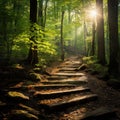 Deep forest path in the Percy Warner Park