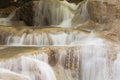Deep forest tropical stream waterfall, close up Royalty Free Stock Photo