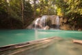 Deep forest water fall locate in north of Thailand National park