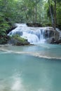 Deep forest waterfall at Erawan waterfall