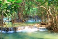 Deep forest Waterfall in Kanchanaburi (Huay Mae Kamin)