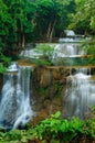 Deep forest Waterfall in Kanchanaburi, Thailand Royalty Free Stock Photo