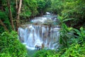 Deep forest Waterfall in Kanchanaburi, Thailand Royalty Free Stock Photo