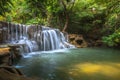 Deep forest Waterfall in Kanchanaburi, Thailand Royalty Free Stock Photo