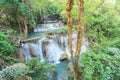Deep forest Waterfall in Kanchanaburi, Thailand Royalty Free Stock Photo