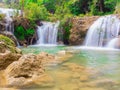 Deep forest waterfall at Namtok thi Lo Su waterfall National Park ,Umphang , Tak Province Thailand Royalty Free Stock Photo