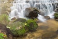Deep forest waterfall National Park in Lampang Thailand Royalty Free Stock Photo