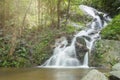 Deep forest waterfall National Park in Lampang Thailand Royalty Free Stock Photo