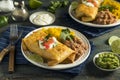 Deep Fried Beef Chimichanga Burrito Royalty Free Stock Photo