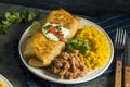 Deep Fried Beef Chimichanga Burrito Royalty Free Stock Photo