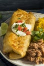 Deep Fried Beef Chimichanga Burrito Royalty Free Stock Photo