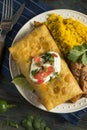 Deep Fried Beef Chimichanga Burrito Royalty Free Stock Photo