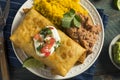 Deep Fried Beef Chimichanga Burrito Royalty Free Stock Photo