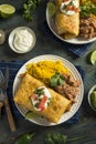 Deep Fried Beef Chimichanga Burrito Royalty Free Stock Photo