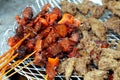 Deep fried beef lungs called locally as Bopis and pork liver with breading Royalty Free Stock Photo