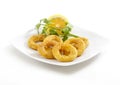 Breaded calamari rings Royalty Free Stock Photo