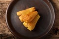 Deep fried cassava root. Brazilian Mandioca Frita