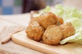 Deep fried chicken meat rolls. Chinese food