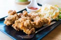 Deep Fried Chicken Nuggets, Japanese Fried Chicken. Royalty Free Stock Photo